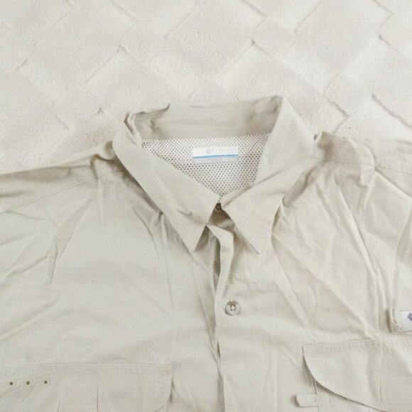 Columbia Men's Casual Button Down Shirt - Light Tan - Picture 5 of 13